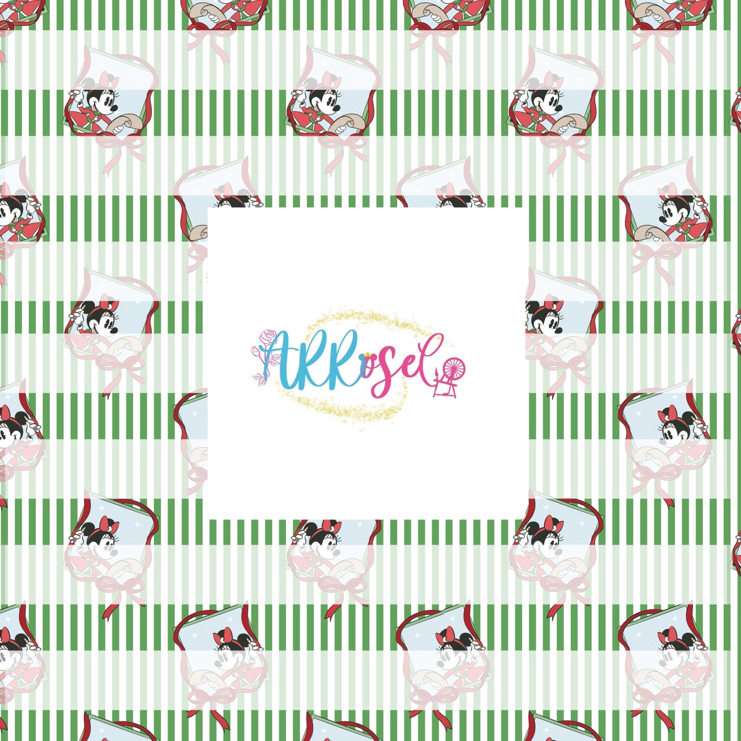 Min Holiday Stripe Green