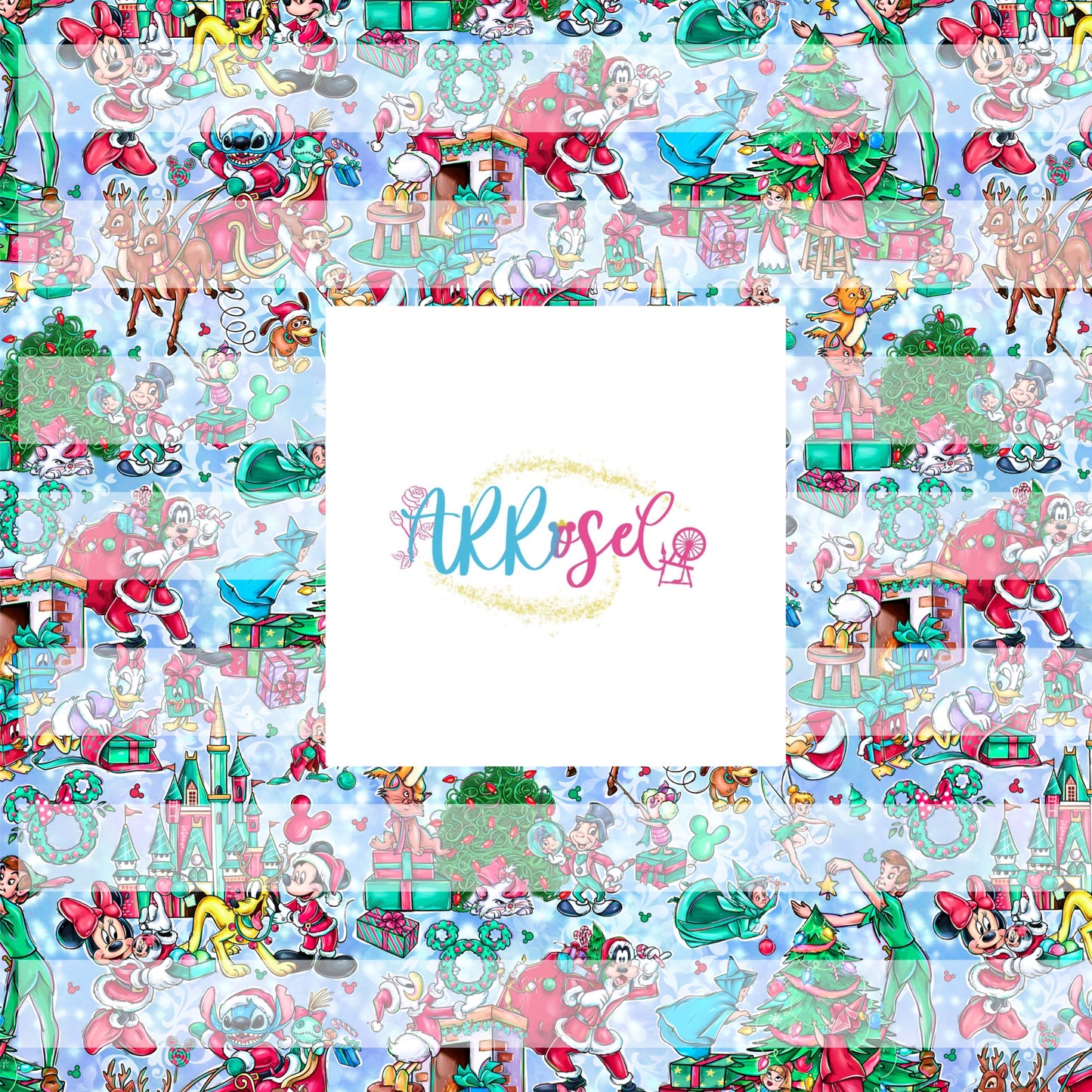 Very Merry Mouse Friends -- light blue