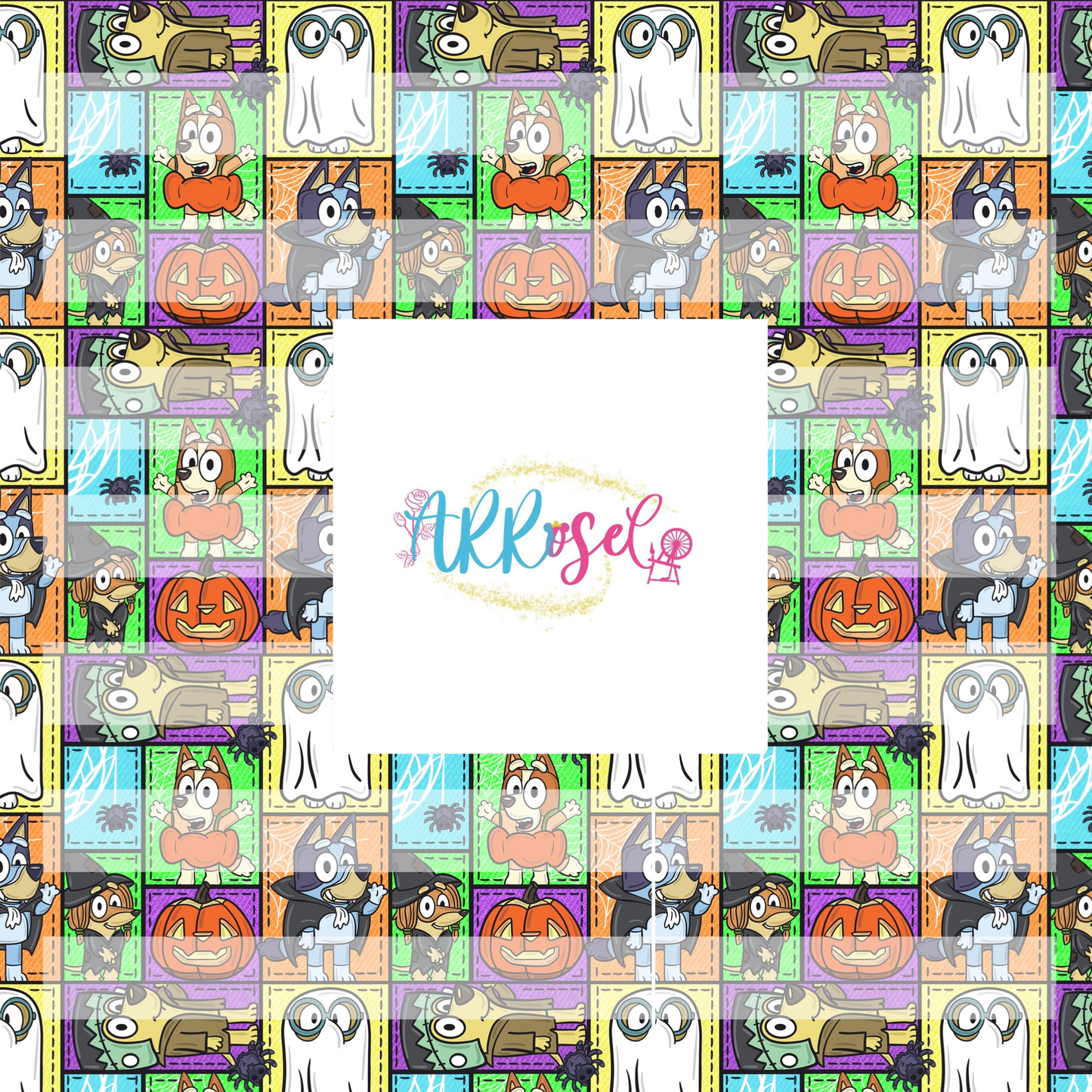 Blue Dog Patchwork Halloween