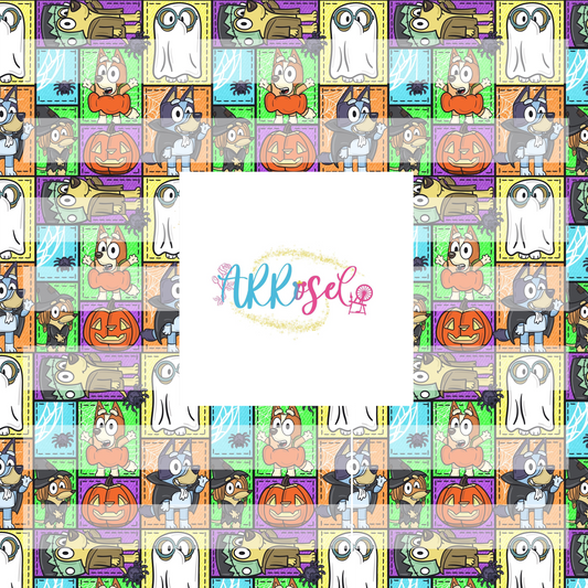 Blue Dog Patchwork Halloween