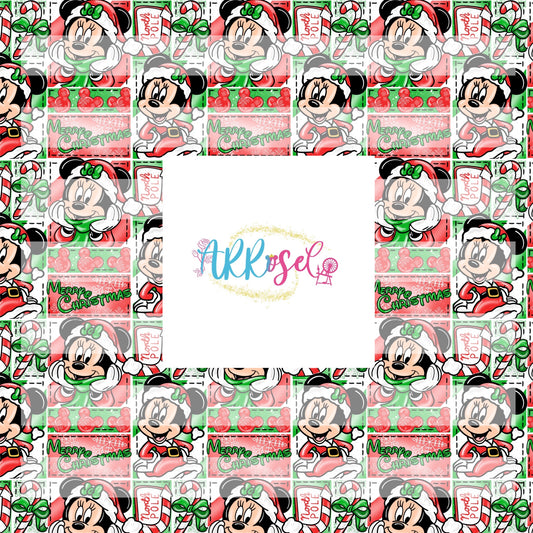 Girl Mouse Patchwork Christmas