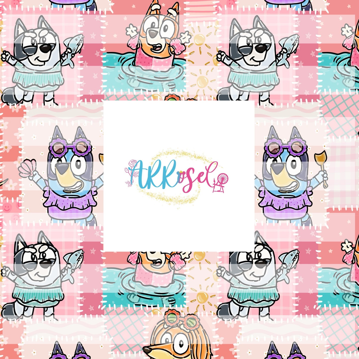 Blue Dog Patchwork Summer