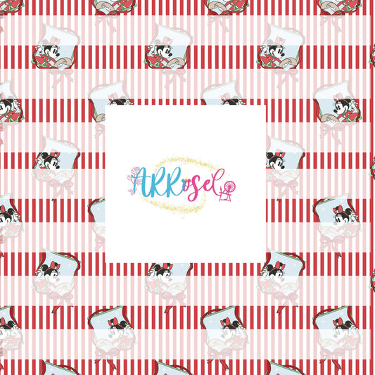 Min Holiday Stripe Red