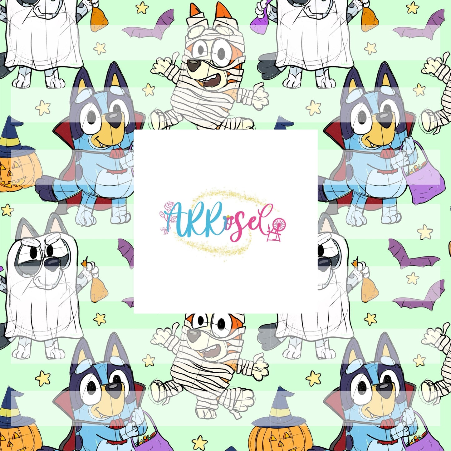 Dogs Teal Halloween