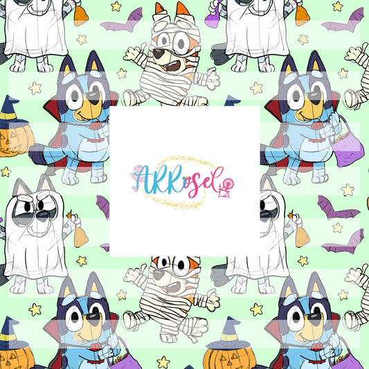 Dogs Teal Halloween