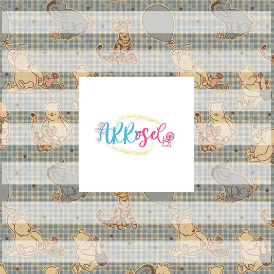 Vintage Bear Checkered Blue