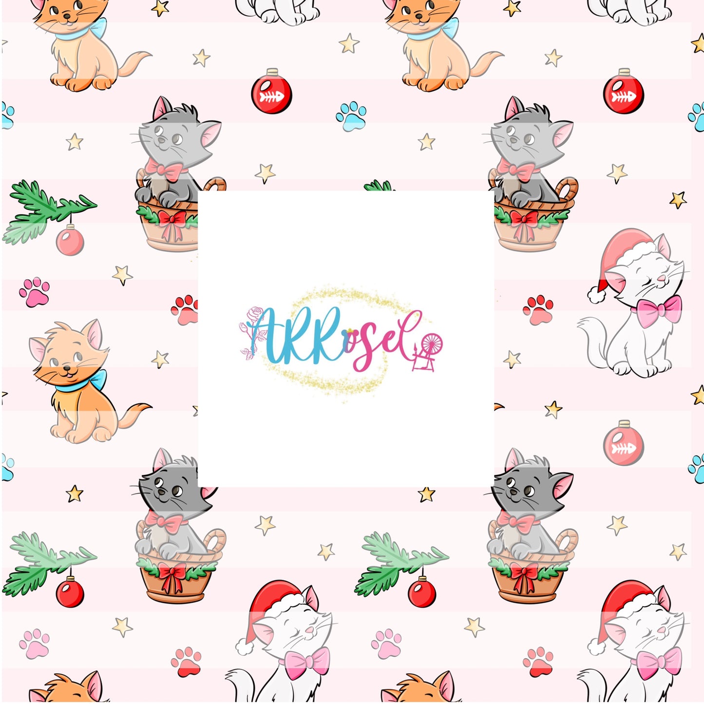 Cat Christmas Pink