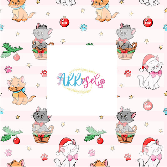 Cat Christmas Pink