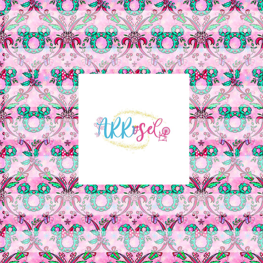 Pink Christmas Wreaths