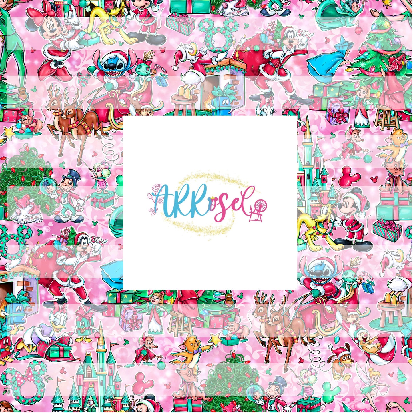 Very Merry Mouse Friends -- pink