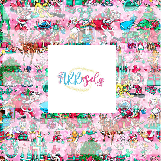 Very Merry Mouse Friends -- pink